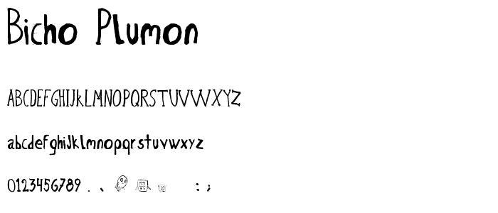 Bicho plumon font